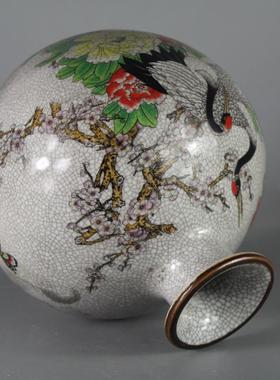 乾隆福寿图石榴尊景德镇仿古瓷器客厅中式摆件装饰品古玩古董收藏