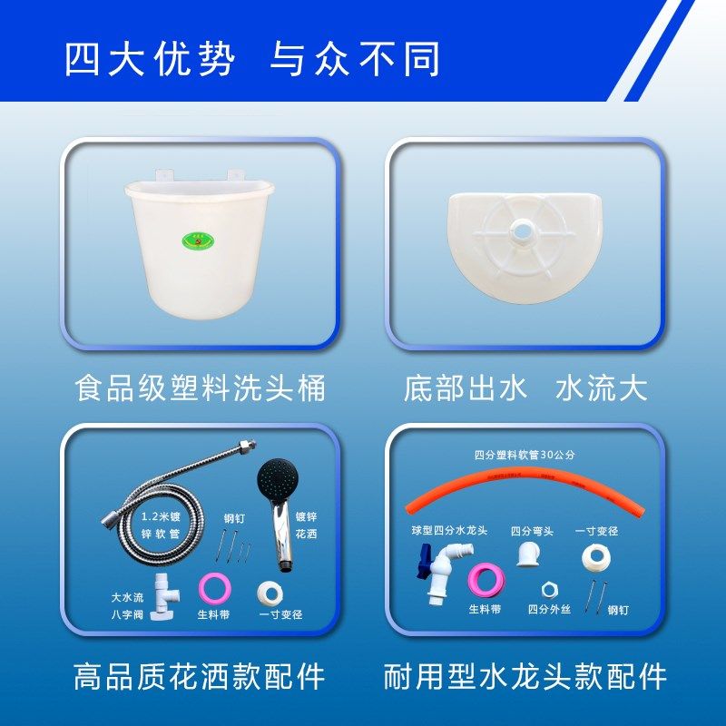 塑料洗头桶壁挂式理发店简易装农村宿舍卫生院淋沐浴手澡漱洗头盆,淘宝优惠券,粉丝福利购,淘宝优惠卷