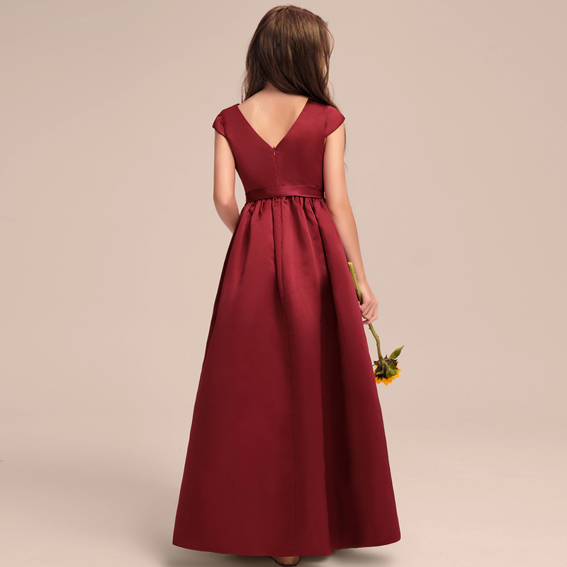 出高端晚礼服长裙主持人中大童小提琴钢琴演奏修身音乐会少女表演 - 图2