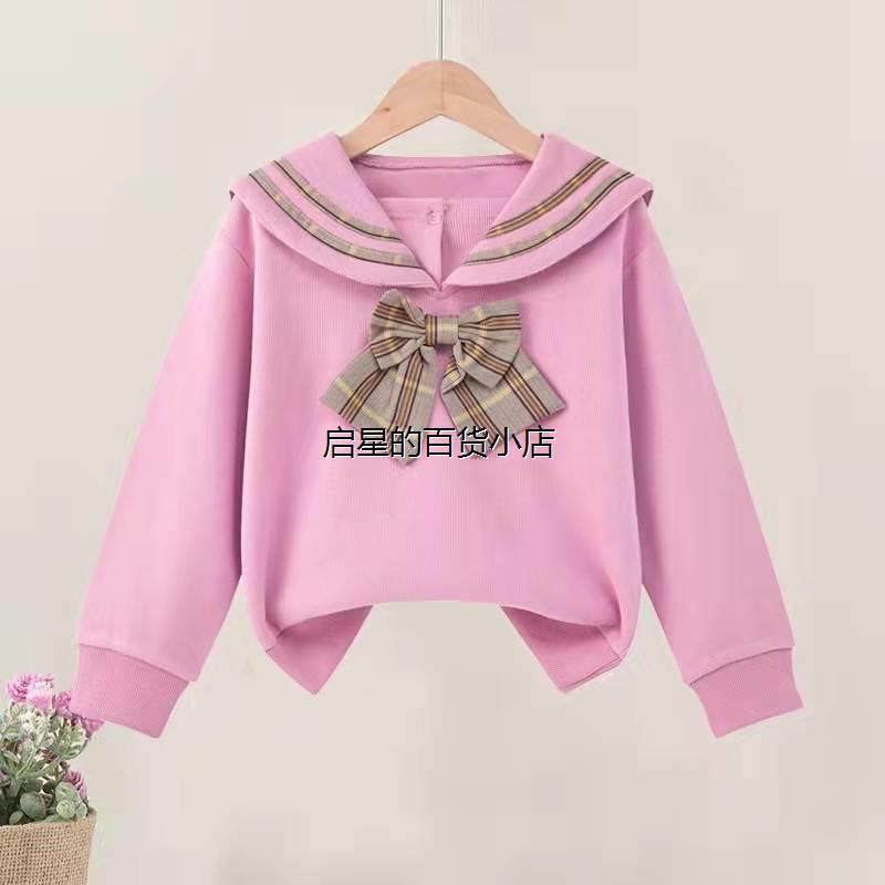 女童jk制服套装2025新款洋气春装儿童学院风时髦百褶裙春秋两件套 - 图1