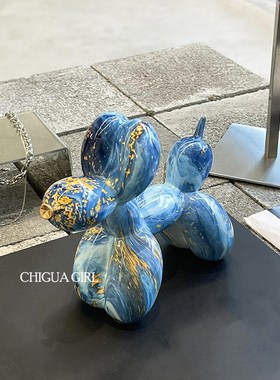 创意气球狗玄关装饰品摆件客厅酒柜餐边柜高级感轻奢工艺品摆件