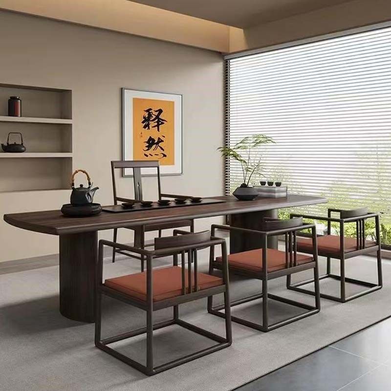 新实木茶桌椅现代泡茶桌茶室办公室样板间茶空间茶台,淘宝优惠券,粉丝福利购,淘宝优惠卷