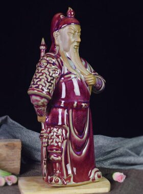 钧瓷禹州神垕镇钧窑陶瓷器人物像开业礼品家居装饰办公室桌面摆件