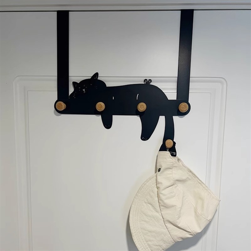 无痕门后挂钩家用免打孔卧室门z上置物架子壁挂创意连排挂架挂衣 - 图2
