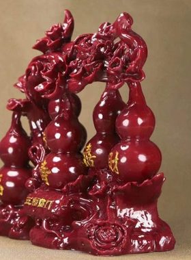 朱砂摆件五福临门葫芦福禄寿禧财如意招财纳福家用装饰品桌面客厅