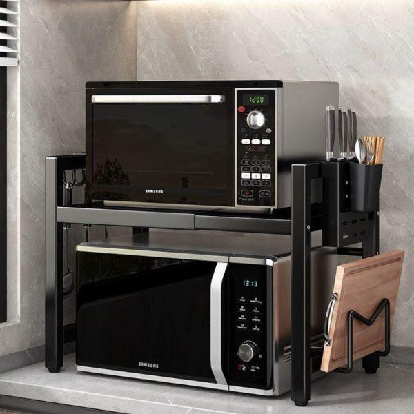 加厚台面厨房微波炉置物架伸缩桌面多层电饭煲烤箱家用收纳神器,淘宝优惠券,粉丝福利购,淘宝优惠卷