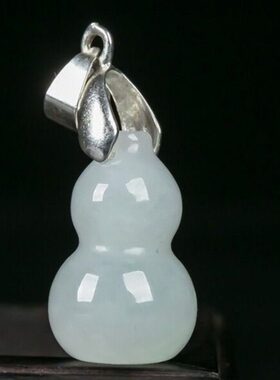 新疆和田玉碧玉葫芦吊坠菠菜绿玉挂件白玉小玉坠福禄玉石坠子男女