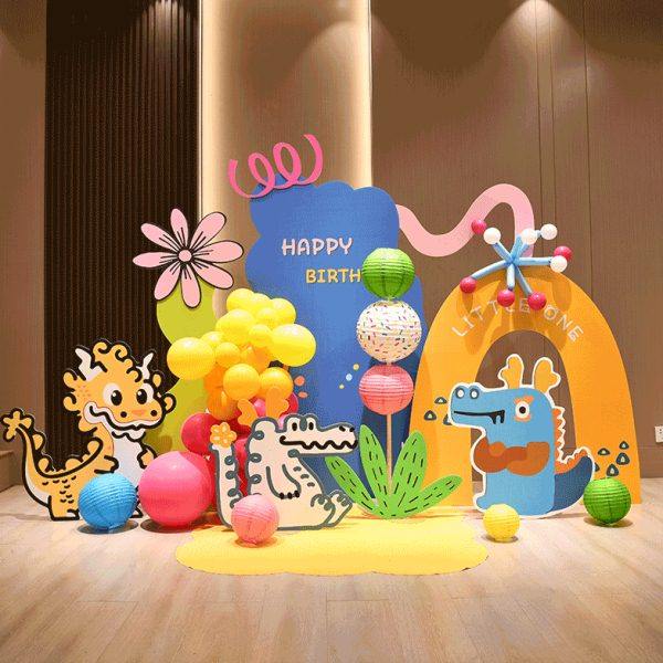 多巴胺龙宝周岁宴生日场景布置男女孩百日百岁布置装饰背景墙kt板,淘宝优惠券,粉丝福利购,淘宝优惠卷