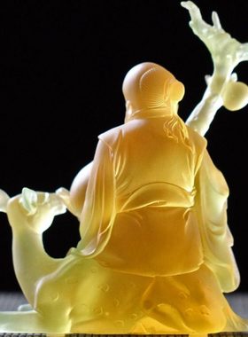 古法琉璃福寿安康寿星摆件祝寿贺寿礼生日诞辰家居摆设送长辈寿星