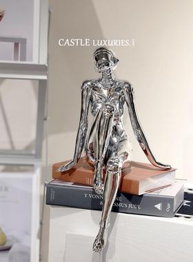 侘意思 空山基机械女神高级感摆件玄关艺术雕塑客厅轻奢家居装饰