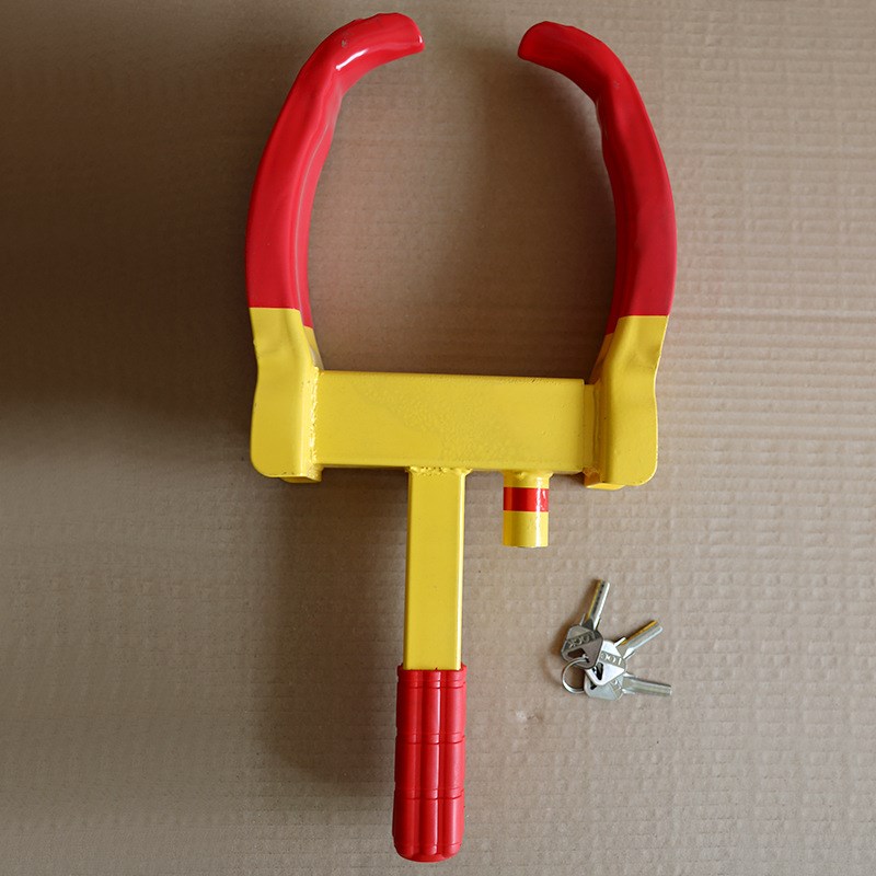 车轮锁汽车轮胎锁防盗车轮锁小轿车锁车器虎钳夹子锁牛角车轮锁 - 图0