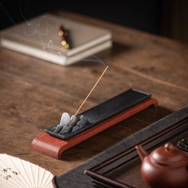 千里江山香插线香炉家用室内卧香炉陶瓷摆件插香香座线香座香薰炉,淘宝优惠券,粉丝福利购,淘宝优惠卷