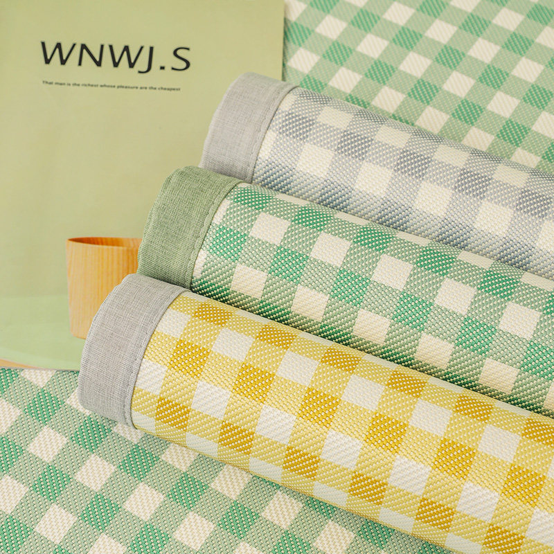 小格子沙发垫夏季防滑冰丝凉席坐垫夏天款新靠背巾沙发罩,淘宝优惠券,粉丝福利购,淘宝优惠卷