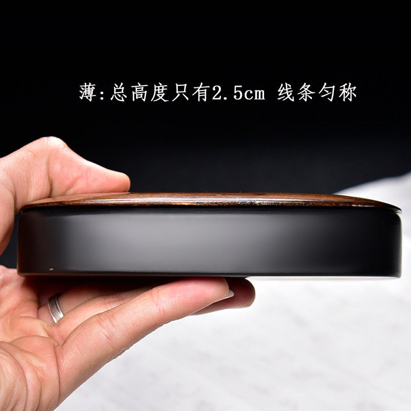 平板带盖砚台精品高档安徽歙县天然仓学生歙砚笔墨纸砚 初学者练,淘宝优惠券,粉丝福利购,淘宝优惠卷