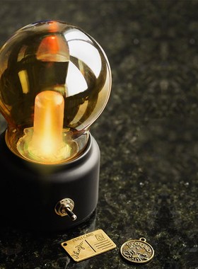 OL.H.小夜灯复古电灯泡创意床头台灯护眼卧室哈维