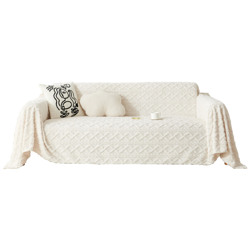 纯色毛绒沙发巾盖布加厚四季通用全包盖毯子冬季新款沙发罩,淘宝优惠券,粉丝福利购,淘宝优惠卷