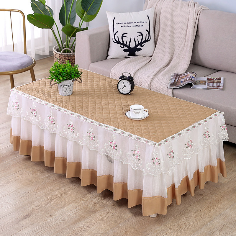 茶几罩全包防滑桌布现代蕾丝客厅家用长方形防尘垫布艺盖巾,淘宝优惠券,粉丝福利购,淘宝优惠卷