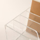 AIMOLLY desktop file frame transparent acrylic desk book stand file shelf file storage rack office information shelf book shelf book file paper exhibition display rack multi-grid vertical classification rack