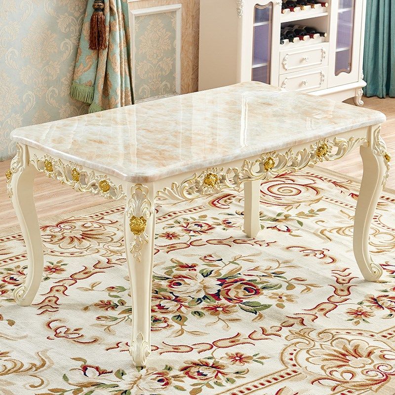 小兔匠欧式餐桌椅组合大理石长方形舒适椅子实木简约家用吃饭桌子,淘宝优惠券,粉丝福利购,淘宝优惠卷