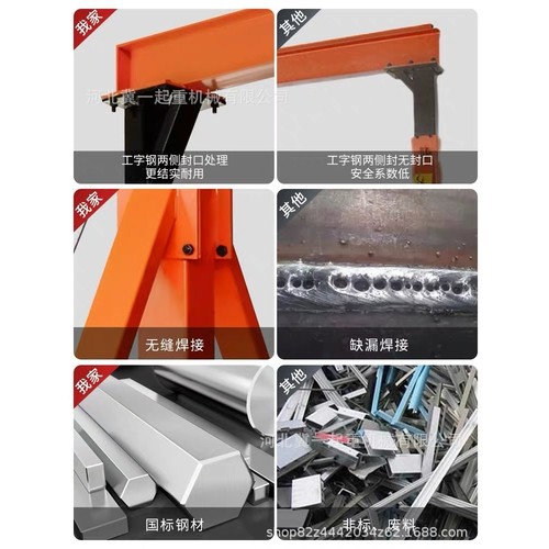 移动龙门架龙门吊小型起重升降电动工地吊机架子无轨电动驱动行吊 - 图0