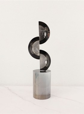 北欧轻奢极简水晶几何摆件样板房玄关卧室茶几家居客厅装饰品摆件