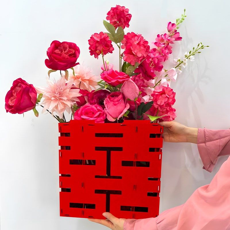 结婚立体喜字摆件婚房装饰桌摆绒布喜子个性创意花瓶婚庆用品大全,淘宝优惠券,粉丝福利购,淘宝优惠卷