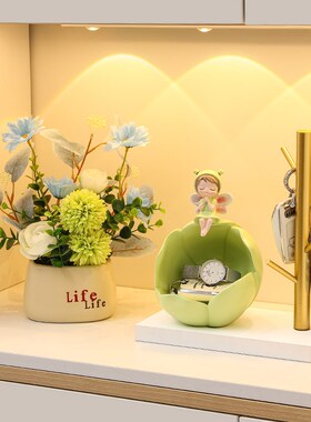 入户玄关钥匙收纳摆件进门鞋柜装饰家居饰品客厅乔迁之喜新居礼品