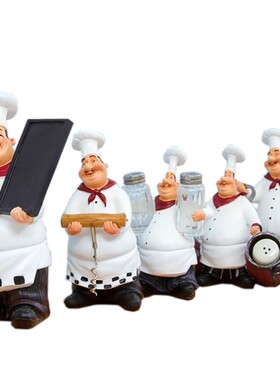 创意复古人物厨师摆件家居装饰品酒店酒柜蛋糕店餐厅厨房摆设礼品