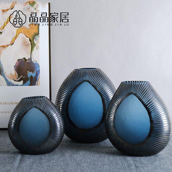 新中式田园风复古花瓶高级轻奢水培仿陶瓷插花器样板装饰摆件花瓶,淘宝优惠券,粉丝福利购,淘宝优惠卷