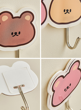 卡通门口挂钩入户钥匙挂架可爱创意装饰家用玄关置物架墙面衣帽钩