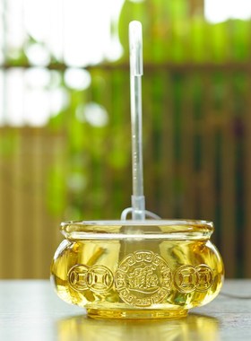 2024年五路财神琉璃黄财神黑财神佛像摆件水供聚宝盆招财聚财水晶