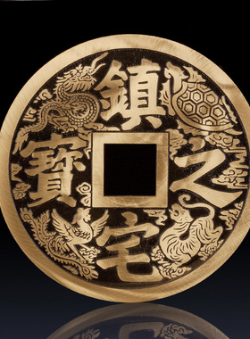 纯铜铜钱摆件大号招财进宝铜钱家居客厅招财装饰品铜钱工艺品摆件