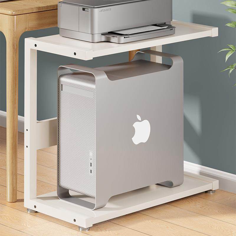 Deskside floor-standing computer main rack, layered storage rack under the desk, chassis storage rack, printer placement rack