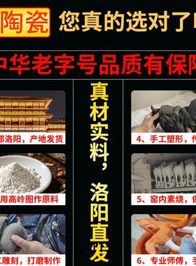 祥龙送财唐三彩陶瓷龙摆件化解风水缺角补角生肖龙国学桌面摆件