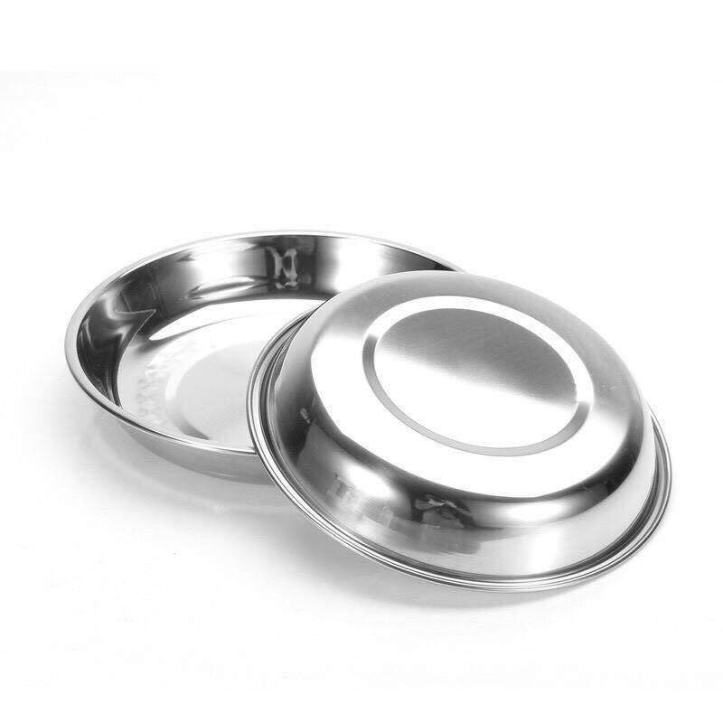 特厚304食品级不锈钢圆形盘子盘子家用商用浅盘平底小盘子多用盘,淘宝优惠券,粉丝福利购,淘宝优惠卷
