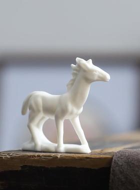 生肖马陶瓷摆件家居饰品手工客厅玄关办公室茶几茶桌茶室桌面摆设