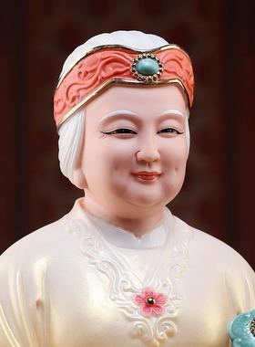 陶瓷土地公像土地婆神像供奉家用土地公公婆婆爷爷奶奶摆件