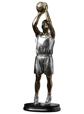 简约创意篮球运动雕塑人物摆件现代家居客厅酒柜电视柜装饰品摆设