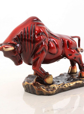 纯铜中式铜牛摆件招财客厅装饰品牛年新年酒柜礼品办公室玄关摆设