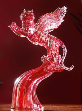 琉璃老虎摆件如虎添翼创意家居饰品商务会议乔迁升迁生日员工礼品