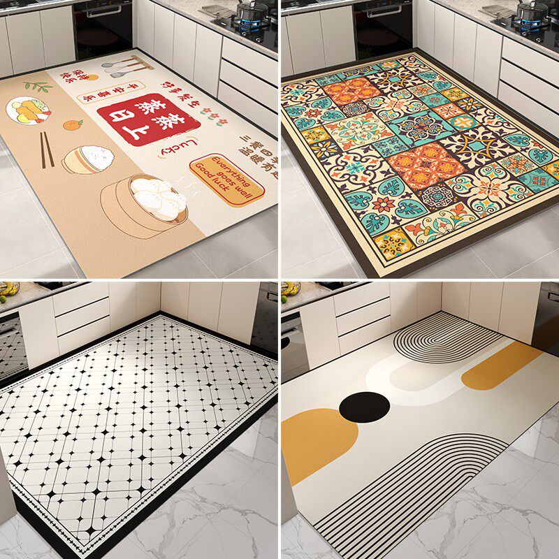 厨房专用地垫可擦免洗皮革全铺脚垫2024新款防滑防油门垫防水地毯,淘宝优惠券,粉丝福利购,淘宝优惠卷