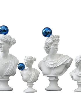 北欧雕塑人物摆件家居客厅电视柜艺术造型装饰画廊样板间软装摆设