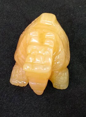 天然黄玉龙龟摆件 公司开业摆件
