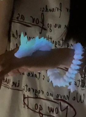 3d夜光龙摆件炫酷打印水晶中国龙关节彩虹创意夜光发亮玩具关节可