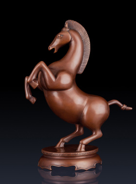 紫铜马到成功摆件铜马家居客厅饰品办公室唐马礼品铜马礼品工艺品