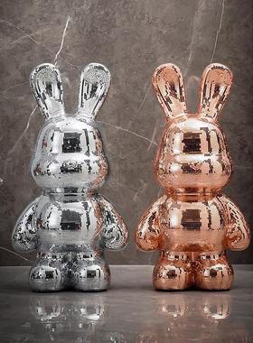 网红卡通兔小猪储蓄罐现代简约电视柜易接近豪华大落地式创意装修