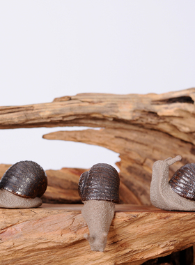 创意陶瓷花艺小蜗牛摆件微景观花盆多肉盆栽鱼缸流水造景动物装饰