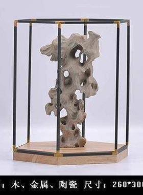 促新中式博古架书房展示柜太湖石山l装楼样间售部软摆件板瓷