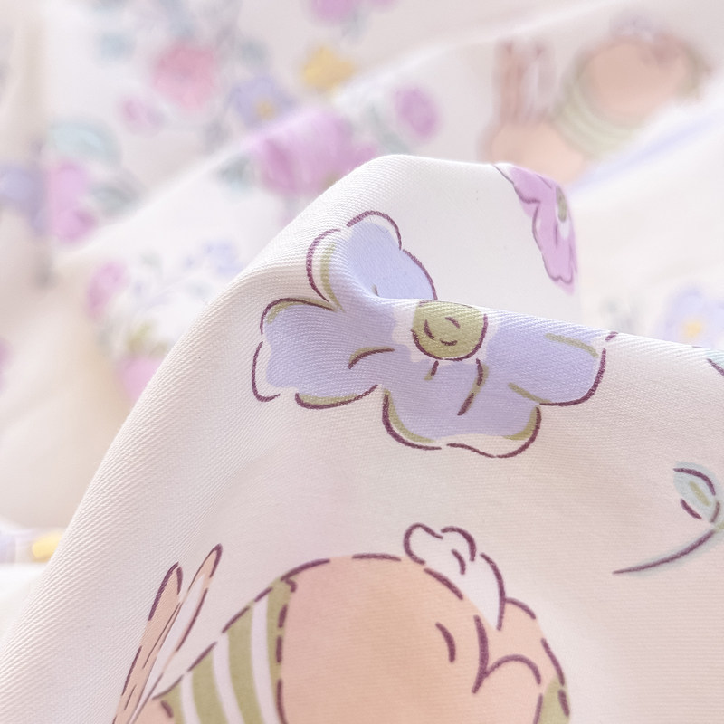 100%全棉印花四件套纯棉单被套三件套ins风小清新碎花床单床笠款,淘宝优惠券,粉丝福利购,淘宝优惠卷