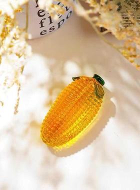 水晶玉米摆件仿真蔬菜玉米辣椒样板房网红拍照道具儿童生日礼物